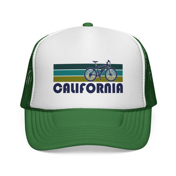 California Retro Bike Trucker Hat - Vintage Style California Cap - 0