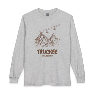Truckee, California Long Sleeve T-Shirt - Ski Mountain Gondola - 0