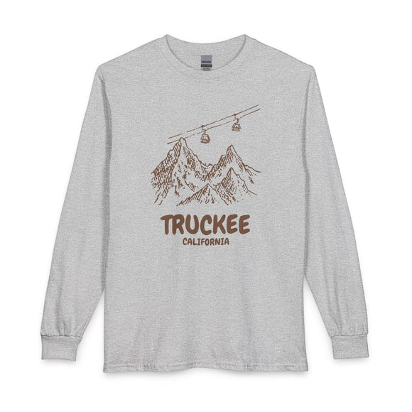 Truckee, California Long Sleeve T-Shirt - Ski Mountain Gondola