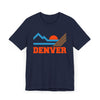 Denver, Colorado Retro Mountains Sunset T-Shirt | Vintage Denver Tee