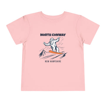 Buy pink North Conway, New Hampshire Yeti Snowboard Toddler Tee