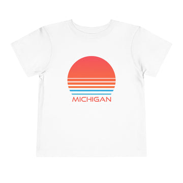 Michigan Toddler T-Shirt - Retro 80s Unisex Toddler Michigan Shirt - 0