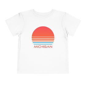 Michigan Toddler T-Shirt - Retro 80s Unisex Toddler Michigan Shirt