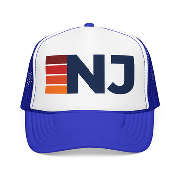 Buy red-white-royal New Jersey Trucker Hat - NJ retro cap