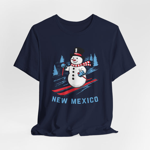 New Mexico T Shirt - Ski Snowman Graphic New Mexico Tee