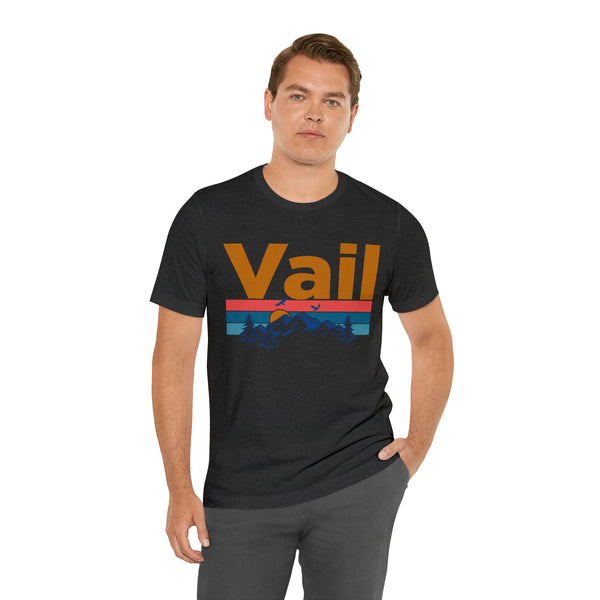 Vail, Colorado Shirt - Mountain Sunset Unisex Vail T-Shirt