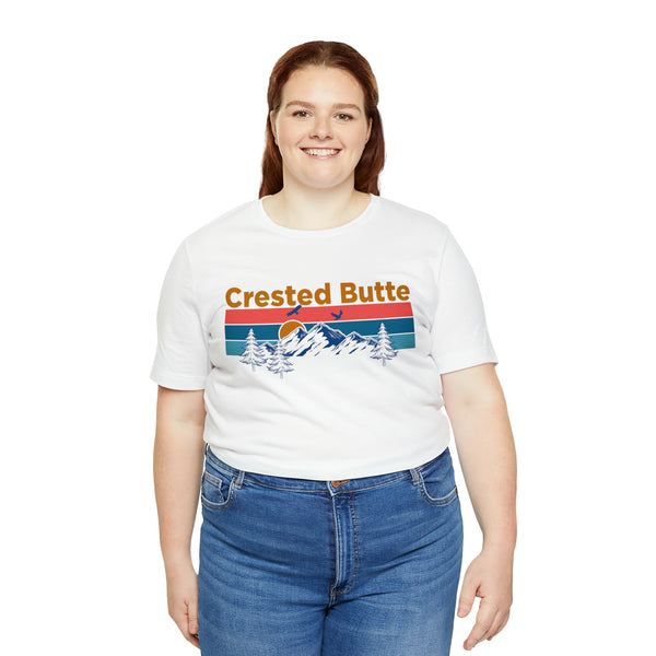 Crested Butte, Colorado Shirt - Mountain Sunset Unisex Crested Butte T-Shirt
