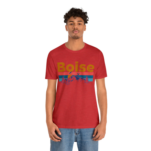 Boise, Idaho Shirt - Mountain Sunset Unisex Boise T-Shirt
