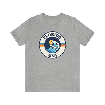 Florida T-Shirt - Retro Unisex Florida Shirt - Wave Circle - 0