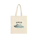 Ohio Wakeboard Boat Canvas Tote Bag - 15" x 16"-1