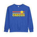 Cancun, Mexico Toddler Sweatshirt - Retro Sun Cancun Toddler Crewneck Sweatshirt-2