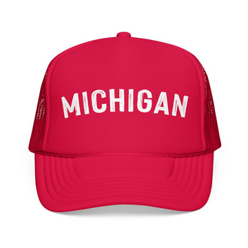 Buy red Michigan Trucker Hat - Michigan Cap