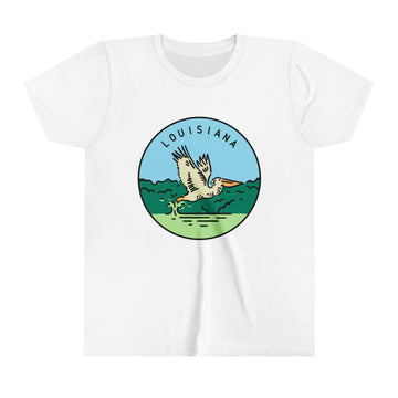 Buy white Louisiana Youth T-Shirt - Unisex Kids Louisiana Shirt
