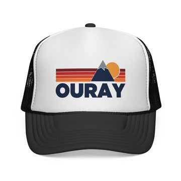 Ouray, Colorado Retro Mountains Trucker Hat - Vintage Style Ouray Cap - 0