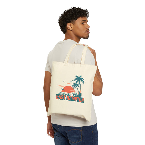 East Hampton, New York Cotton Canvas East Hampton Tote Bag
