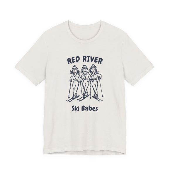 Red River, New Mexico Ski Babes T‑Shirt — Retro Skiing Graphic Tee