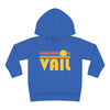 Vail, Colorado Toddler Hoodie - Retro Sunrise Unisex Vail Toddler Sweatshirt