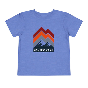Buy heather-columbia-blue Winter Park, Colorado Toddler T-Shirt - Retro Palm Tree Toddler Winter Park Shirt