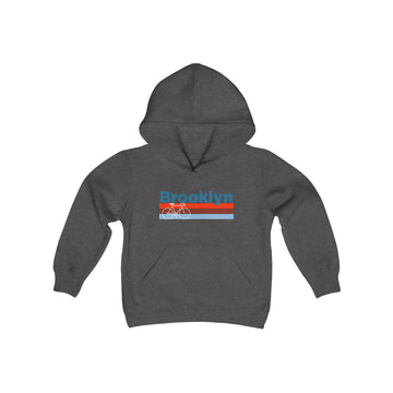 Brooklyn, New York Youth Hoodie - Retro Bike - 0