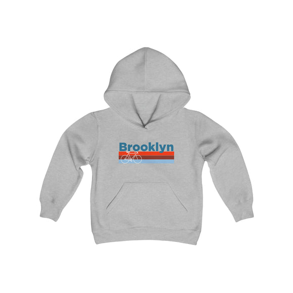 Brooklyn, New York Youth Hoodie - Retro Bike