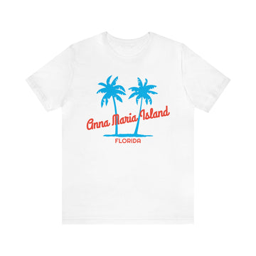 Buy white Anna Maria Island, Florida T-Shirt - Unisex Anna Maria Island Shirt - Palm Script
