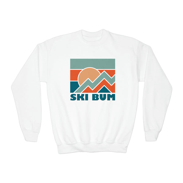 Ski Bum Youth Sweatshirt - Unisex Kid's Ski Bum Crewneck Sweatshirt