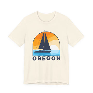 Oregon T Shirt - Retro Sailboat Oregon Tee - 0