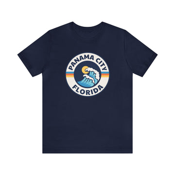 Buy navy Panama City, Florida T-Shirt - Unisex Panama City Shirt - Wave Circle