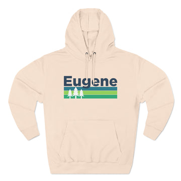 Buy pale-pink Premium Eugene, Oregon Hoodie - Retro Unisex Eugene Sweatshirt