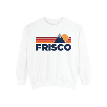 Buy white Frisco, Colorado Mountain Stripes Sweatshirt | Comfort Colors - 100% Cotton
