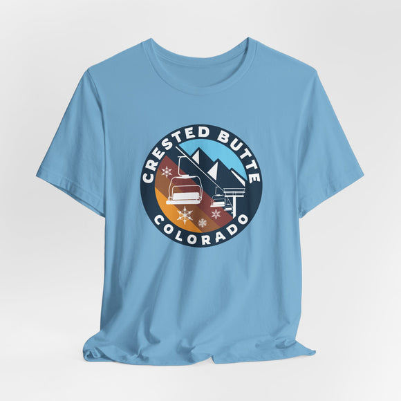 Crested Butte, Colorado T Shirt - Retro Ski Lift Tee