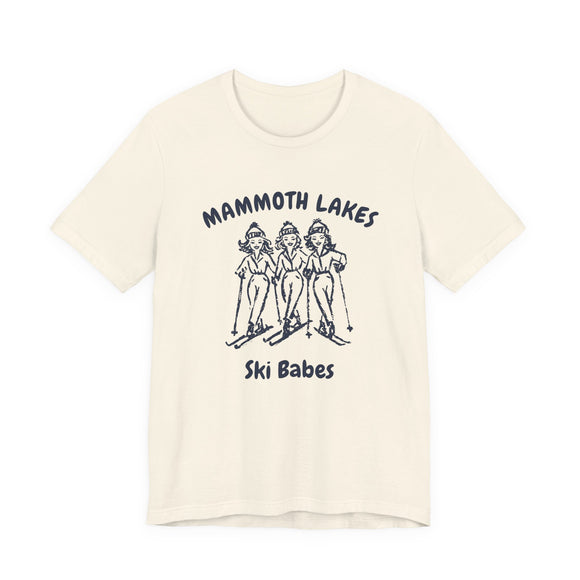 Mammoth Lakes, California Ski Babes T‑Shirt — Retro Skiing Graphic Tee