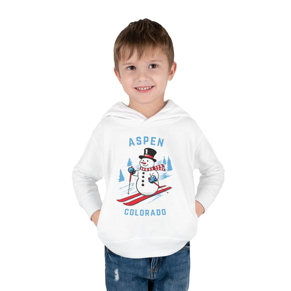 Aspen, Colorado Toddler Hoodie - Unisex Aspen Skiing Snowman Sweatshirt