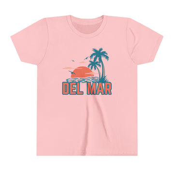 Buy pink Del Mar, California Youth Shirt - Retro Palm Tree Del Mar Kid's T-Shirt