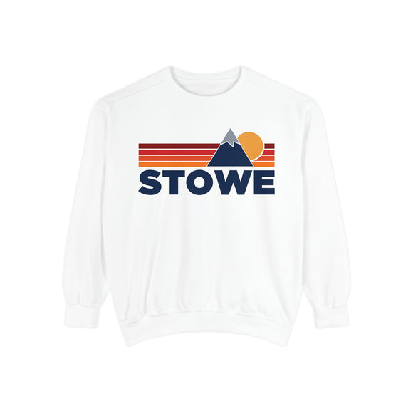 Stowe, Vermont Mountain Stripes Sweatshirt | Comfort Colors - 100% Cotton