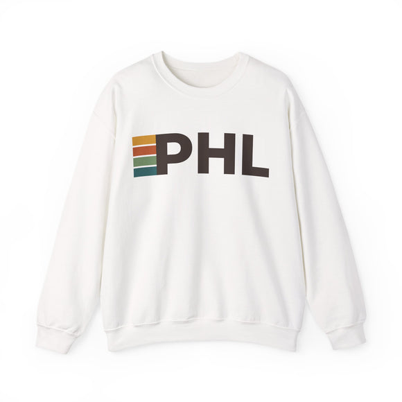 Philadelphia, Pennsylvania PHL Retro Stripe Sweatshirt