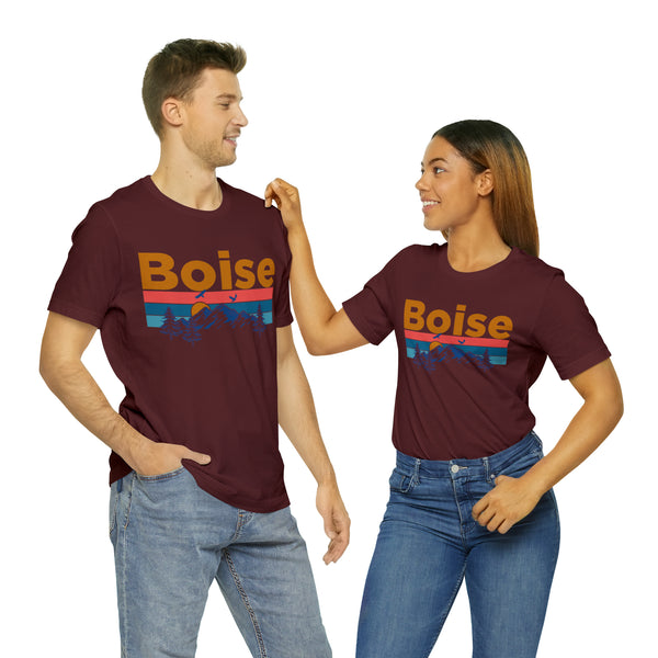 Boise, Idaho Shirt - Mountain Sunset Unisex Boise T-Shirt