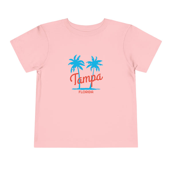 Tampa, Florida Toddler T-Shirt - Retro Palm Tree Toddler Tampa Shirt