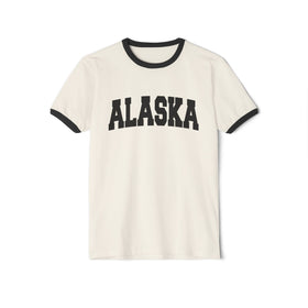 Alaska Cotton Ringer Graphic Tee - Unisex T Shirt, Vintage Style Tee, Men's/Women's Tee