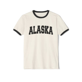 Alaska Unisex Cotton Ringer T-Shirt, Vintage Graphic Tee, Adventure Apparel, Travel Souvenir, Gift for Nature Lovers, Sportswear - 0