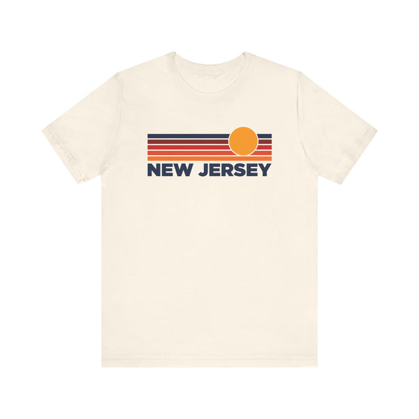 New Jersey T-Shirt Retro Sun Ombre Unisex Tee, Vintage New Jersey Tee, Mountain Sun Tee, New Jersey Souvenir Shirt