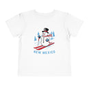 New Mexico Toddler Skiing Snowman Graphic Tee - Kids New Mexico Shirt-1
