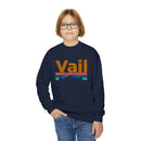 Vail, Colorado Youth Sweatshirt - Unisex Kid's Vail Crewneck Sweatshirt-16