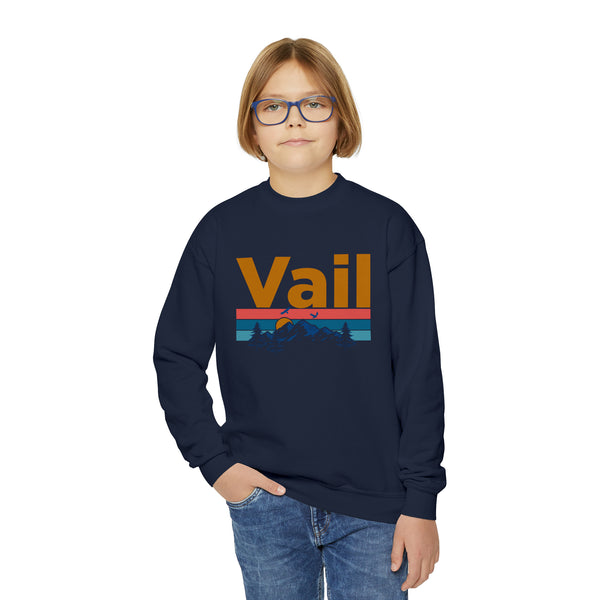 Vail, Colorado Youth Sweatshirt - Unisex Kid's Vail Crewneck Sweatshirt