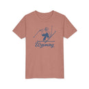 Wyoming Youth Vintage Snow Ski Graphic Tee - Kids T Shirt-6