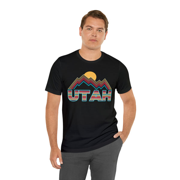 Utah T Shirt Retro Mountain - Unisex Utah Shirt