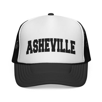 Asheville, North Carolina Collegiate Style Trucker Hat - 0