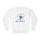 New Mexico Youth Crewneck Sweatshirt - Snowman Ski Snowman Unisex Kid's New Mexico Sweatshirt-1