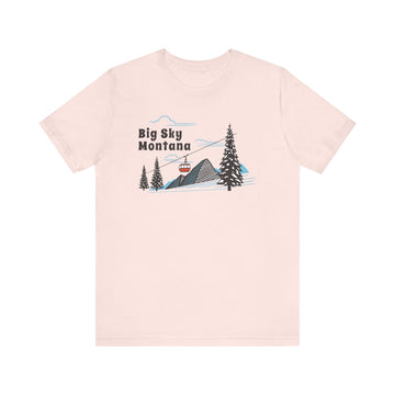 Big Sky, Montana T-Shirt - Retro Ski Mountain Gondola Unisex Big Sky Shirt