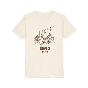 Bend, Oregon Youth T-Shirt — Vintage Gondola Ski Mountain Tee